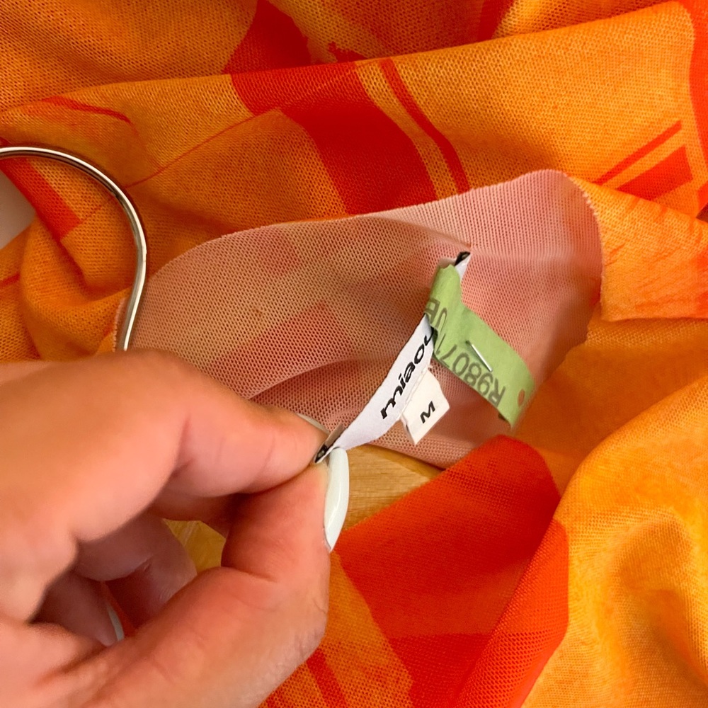 MIAOU | Sofia Dress In Stone Orange Size: Medium - Picture 8 of 8